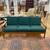 Vintage Mid Century Danish Teak Forest Green Sofa 4 thumbnail