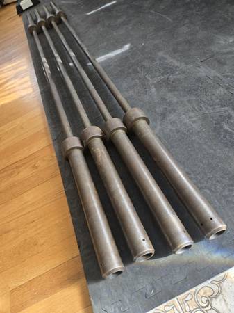 44lb 7ft Texas Power Bars 1500lb rated Barbells 1