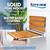 20 In Folding Teak Wood Shower Chair Wall Mounted 400lbs 3 thumbnail