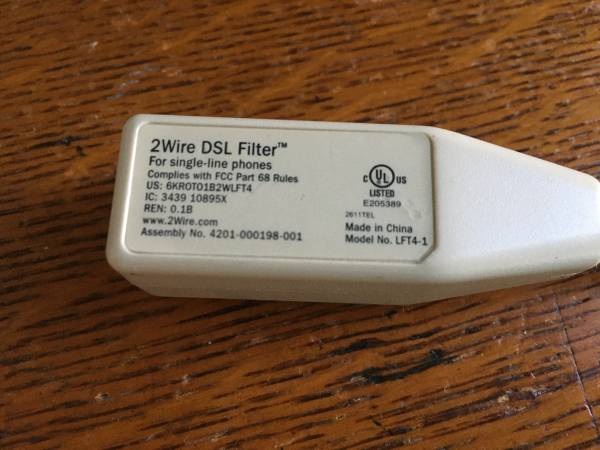 2 WIRE DSL FILTER 1
