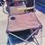 Heavy Duty Outdoor Folding Quad Chair With SideTable  Folding Chair Cu 6 thumbnail