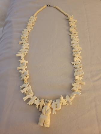 Ivory fetish necklace 27" 1
