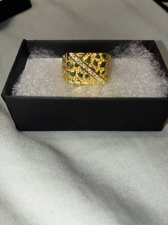 14kt Gold plated Nugget Ring (ANTI-TARNISH) 1