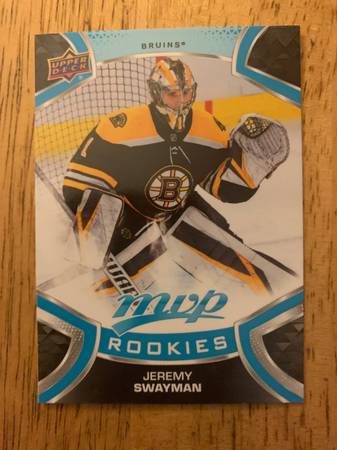 JEREMY SWAYMAN BOSTON BRUINS ROOKIE CARD-UPPER DECK MVP 1