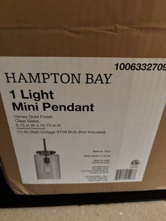 Hampton Bay Gold Mini Pendant light 1