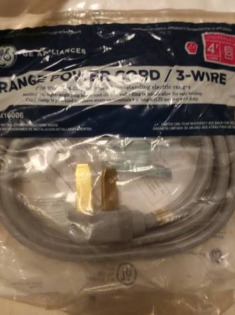 New GE Range 40amp 4 foot power cord 1