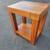 West Elm Cube Nightstand Lamp Side Table drawer chestnut brown 1 thumbnail