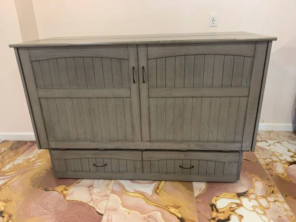 Solid Wood Murphy Bed In Queen 1