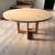 54” round white oak solid wood dining table 4 thumbnail