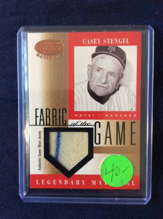 Casey Stengel, game-worn NY Mets Jersey (Pinstripe) vintage COA 1