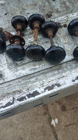 Door knobs black glass door knobs from probably the twenties 1