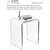 Petite Acrylic, Clear Lucite Waterfall Edge Contemporary Square Nightstand Accen 8 thumbnail