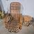 Set of Wicker Reclining Chairs w/ Foot Rest & 2 Side Tables 9 thumbnail