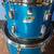 LUDWIG 1970S BLUE SILK DOUBLE BASS DRUM SET BLUE OLIVE BADGE 15 thumbnail