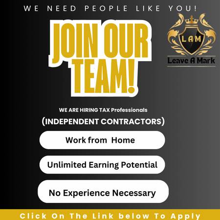 Tax Preparers Needed (Remote) 1