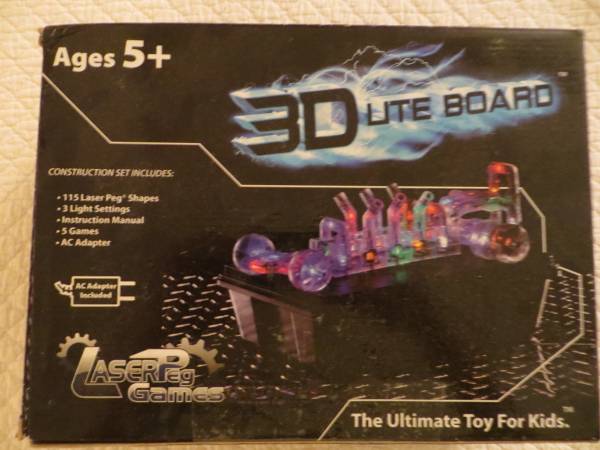 Laser Peg Pegs Games 3D Lite Board Light Toy Building Lights Game Bin 1