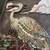 Jim Smith RAKU Stork wall plaque 9 thumbnail