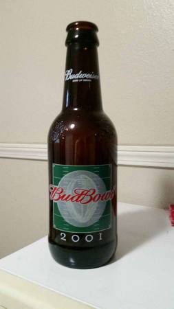 2001 Bud Bowl Large Bottle  (EMPTY) 1