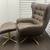 Tufted Swivel Chair & Ottoman Faux Leather Brown" by Project 62. 9 thumbnail