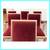 Custom Design Crimson Mohair Madison Dining Chairs, Set Of Six 6 thumbnail