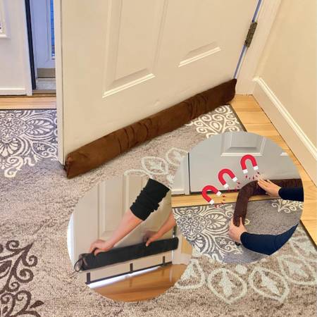 Evelots Door Draft Stopper to Block Cold Air, Noise and Dust 1