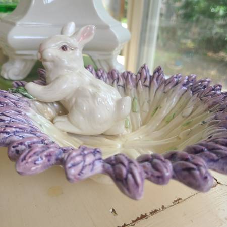 Rabbit Asparagus Bowl Candy Dish Kaldun & Bogle 040254 Fitz Floyd estilo - $45 (Mukilteo)63471461400451122