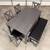 New Gray 6 Piece Dining Set - Table and Chairs and Bench (Can Deliver) 4 thumbnail