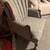 Antique Queen Anne high back mahogany wood chair 4 thumbnail