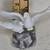 Vintage White Doves Ceramic Figurine on Rock Base 2 thumbnail