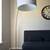 Floor lamp with extendable silver stand and modern, white shade 2 thumbnail
