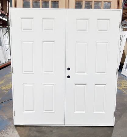New 72" 6 Panel RH Outswing Fiberglass Exterior French Door 1