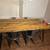 70” x 34” Modern Wood Dining Table w 6 Metal Chairs 2 thumbnail