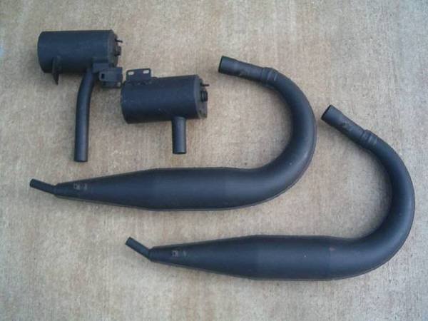 1976-78 Rupp Nitro / Magnum Snowmobile NOS Tuned Exhaust Pipes 1