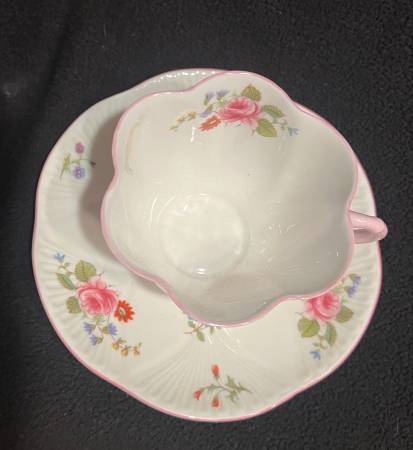 Vintage Shelley Bone China Dainty Rose & Red Daisy Cup & Saucer - $15 (Downtown Vancouver)63471263696515121