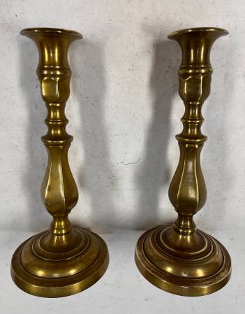 Antique brass Candle Stick Holder, Clocks 1