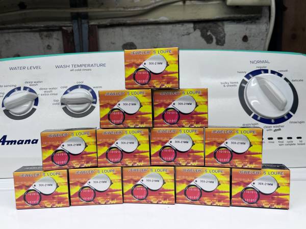 Lot (12) 30X Magnifying Loupes Jewelry Eye 100% Glass Magnifier 1