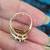 Ladies Ring Blue Sapphire Natural diamonds 14kt yellow gold size 5 7 thumbnail