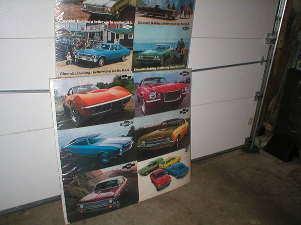 Chevelle, Monte Carlo, Camaro, Vette, Nova, Vega,   Spec Sheet Posters 1