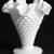 Fenton milk glass double crimpted honnail trumpet vase 5.5” 1 thumbnail