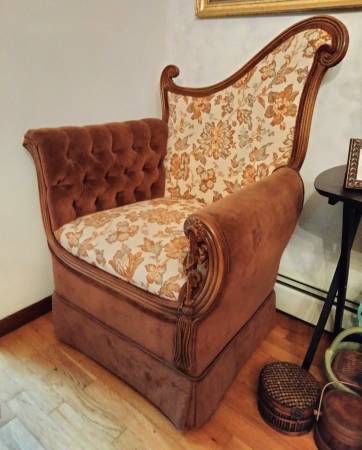 French Louis XV Rococo Style Carved Back Parlor Chair - furniture - by  owner - sale - craigslist