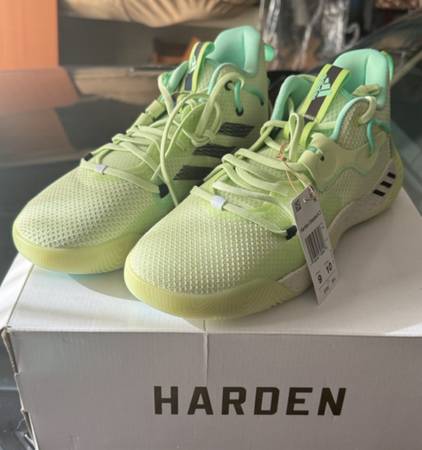 ADIDAS HARDEN BASKETBALL SHOES SIZE 9-10 MEN’S LIME GREEN NEW 1