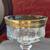 Crystal Cordial Champagne Coupes with 24K Gold Rim by Murano, vintage 12 thumbnail