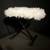 WHITE FURRY CUSTOM PROFESSIONAL PIANO STOOL USED BY MUSIC LEGEND! NEW! 5 thumbnail