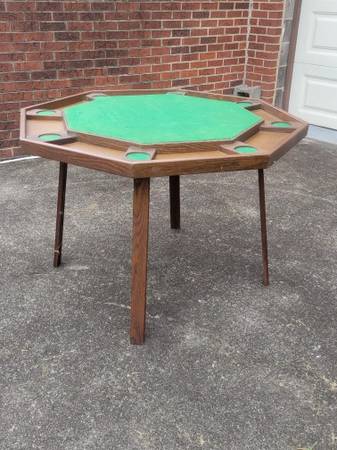 Octagonal Poker Table with Folding Legs - Used 1