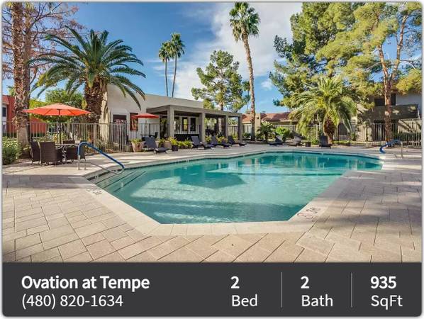 $1,249 / 2br - 935ft2 - 2 Bed / 2 Bath. Convenient in-home washer and dryer included. (Tempe)64024824496257121
