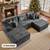 Black Brand New Never Opened Bonless Couch + Ottoman 3 thumbnail
