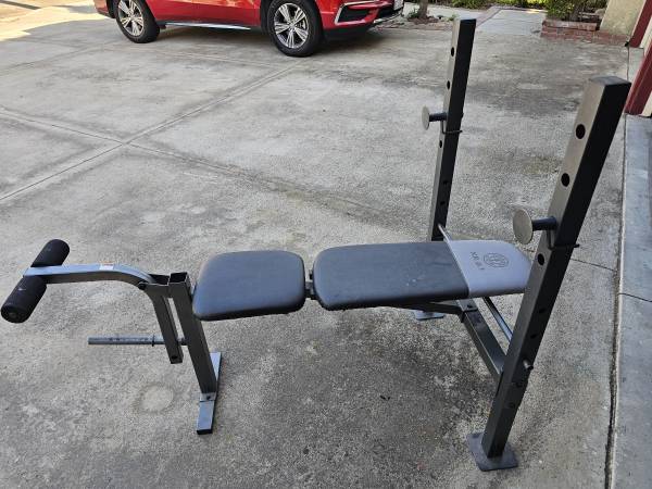 Standard weight bench weights gym + ab roller + perfect pushup 1