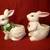 Vintage Bloom-Rite Easter Bunnies Rabbits Hand Painted Planters 2 thumbnail