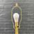 Vintage Mid-Century Modern Sculpted Walnut & Brass Table Lamp, c.1960’ 4 thumbnail