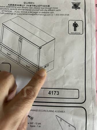 FREE Queen Hamilton Murphy Bed with Charging Station 1